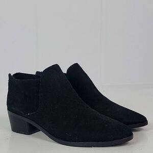 Donald J Pliner Carie Black Suede Leather Women's Ankle Boots